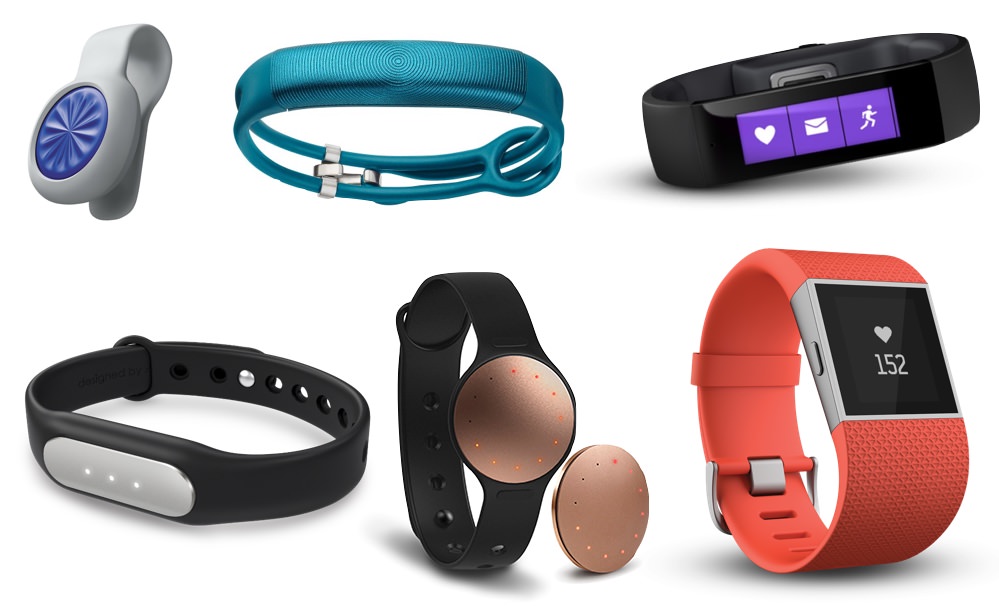 Images of different wearable devices