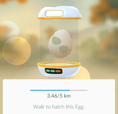 A screenshot from the app showing an egg hatching